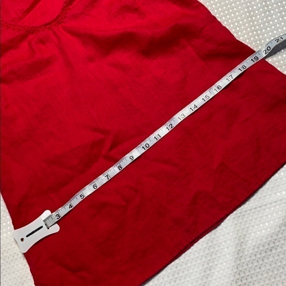 J. JILL Red Linen V-Neck Sleeveless Top XS - Picture 4 of 7